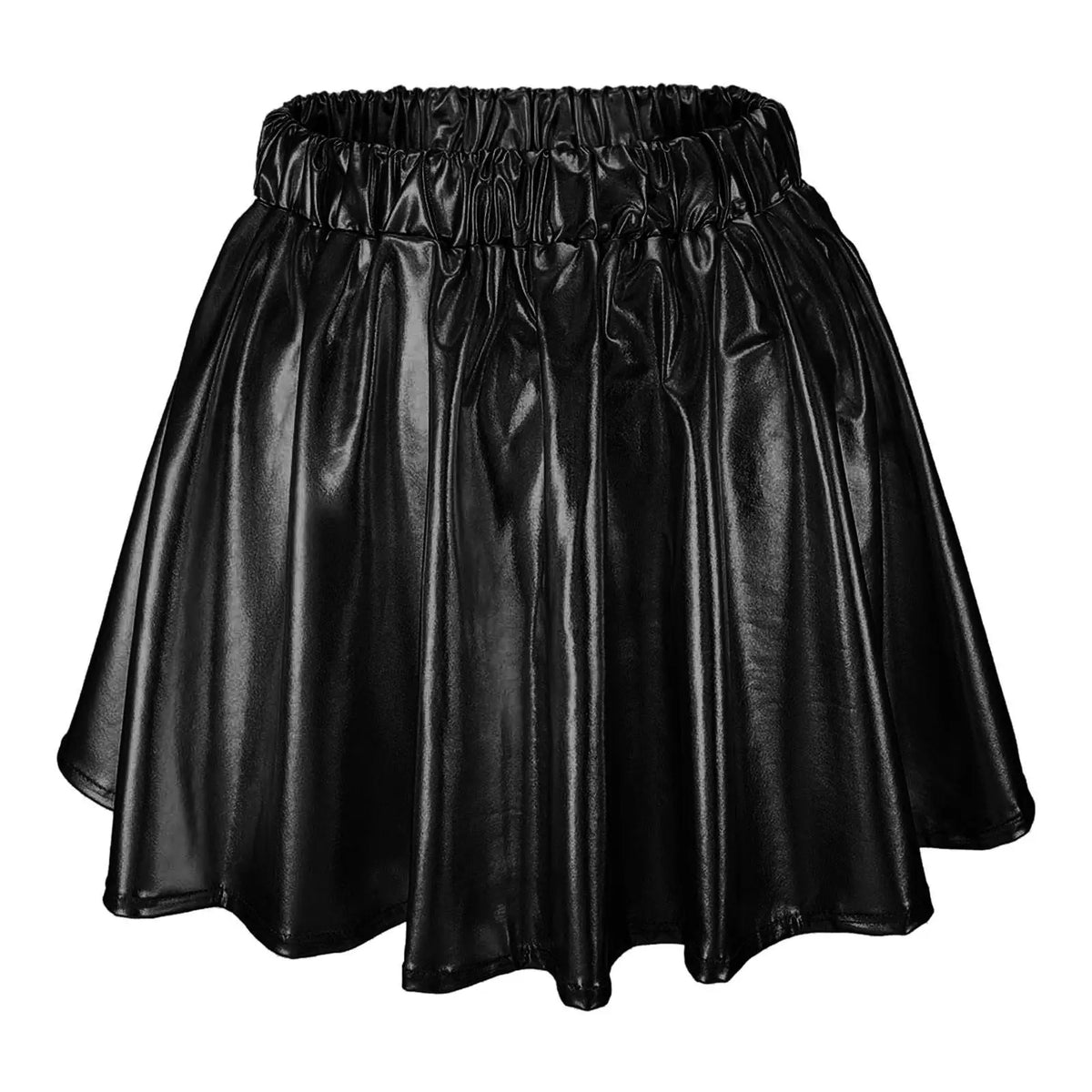 Metallic Swing Stage Skirt | Elastic Waist