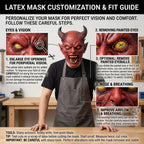 Horned Demon Mask | Red Horror Face