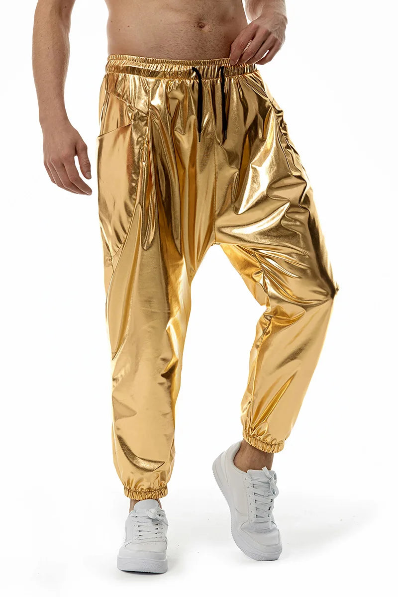 Men's Metallic Joggers | Gold & Silver