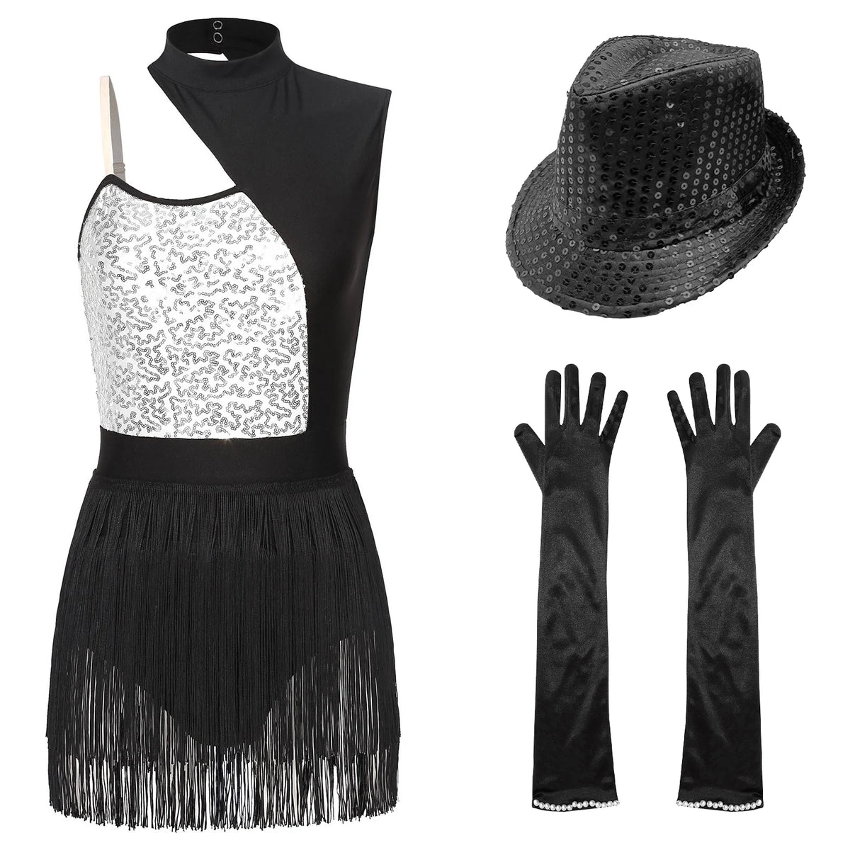 Cabaret Costume Set | Sequin Fringe