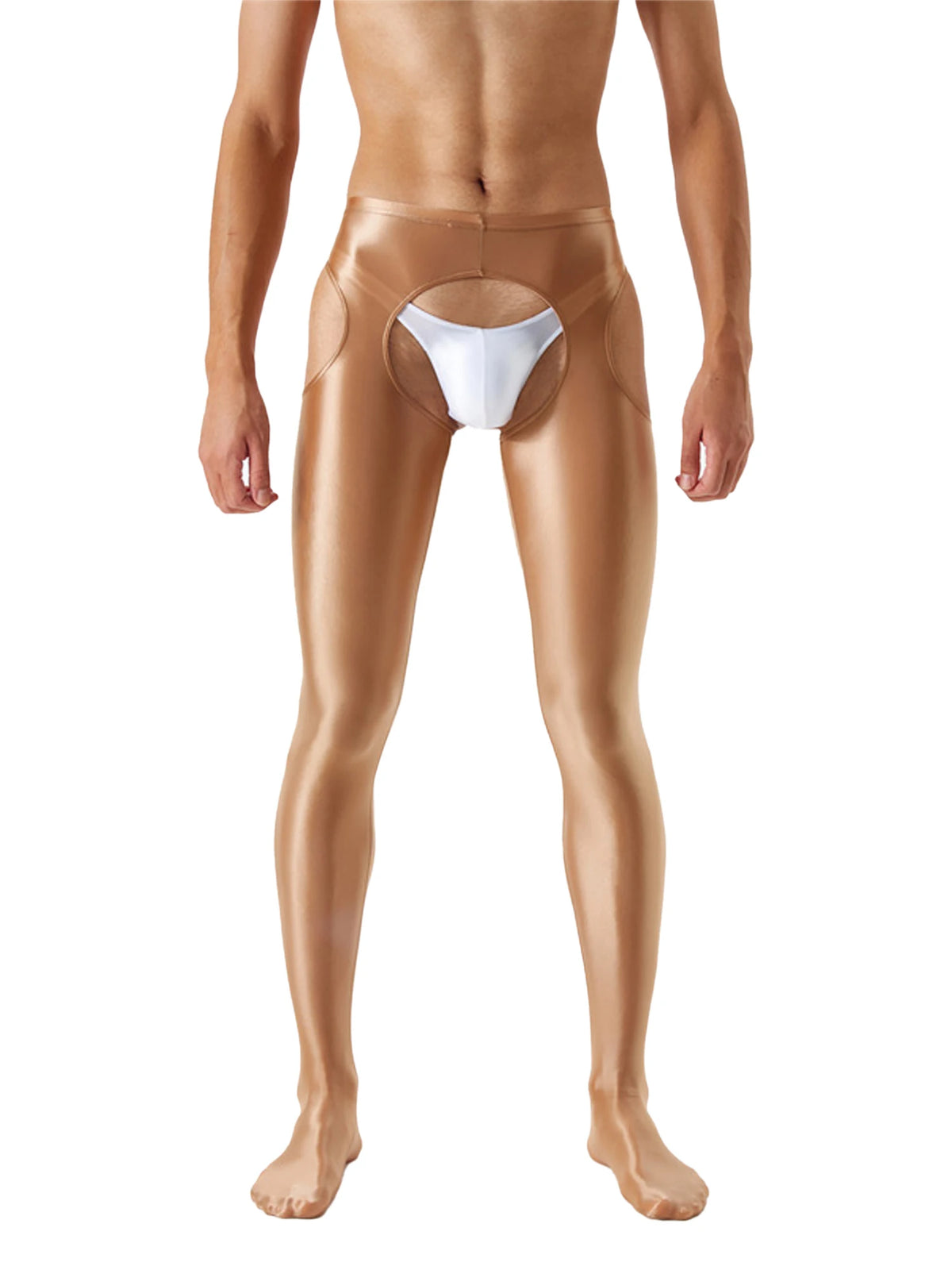 Men's Glossy Dance Tights | Footed | Stretch Fit