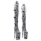 10-Inch English Pattern Thigh-High Boots