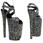 Glitter 9-Inch Platform Pole Dance Sandals