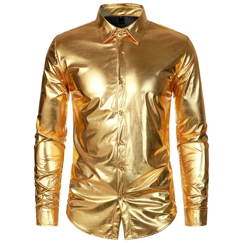 Men's Metallic Shirt | Gold & Silver