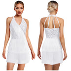 Rhinestone Fringe Dress | Halter Neck | Latin Dance