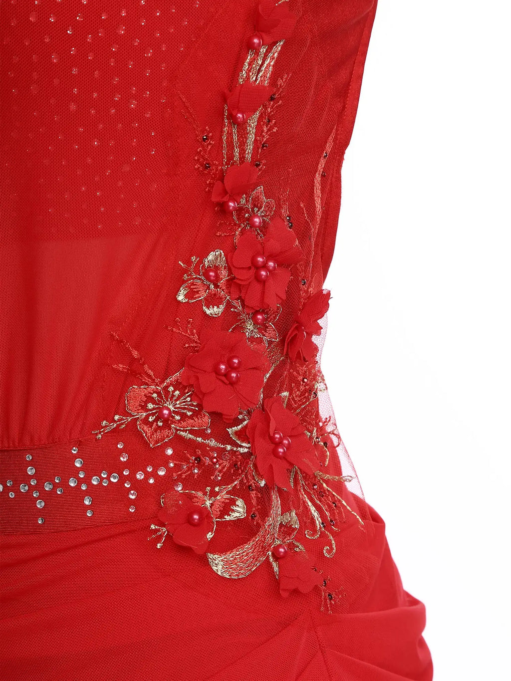Lyrical Dance Dress | Rhinestone Asymmetric Skirt