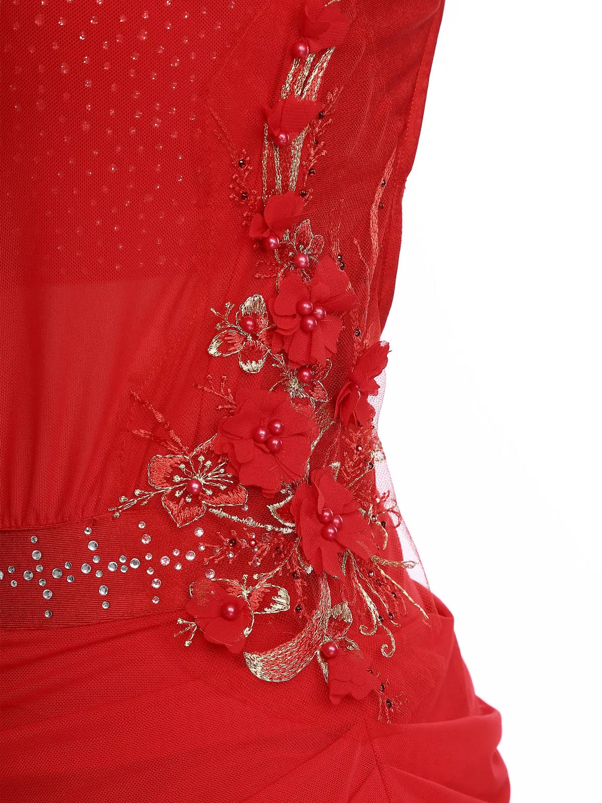 Lyrical Dance Dress | Rhinestone Asymmetric Skirt
