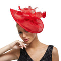 Feather & Mesh Drop Fascinator | Bridal & Tea Party | 8 Colors