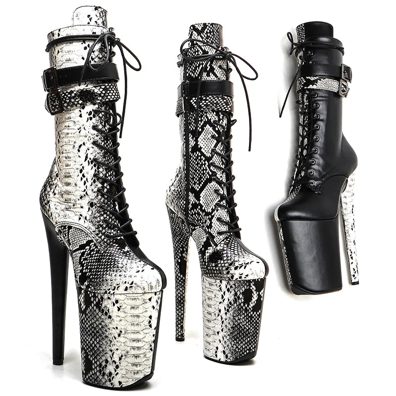 9-Inch Snake & Matte Ankle Boots