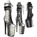 9-Inch Snake & Matte Ankle Boots