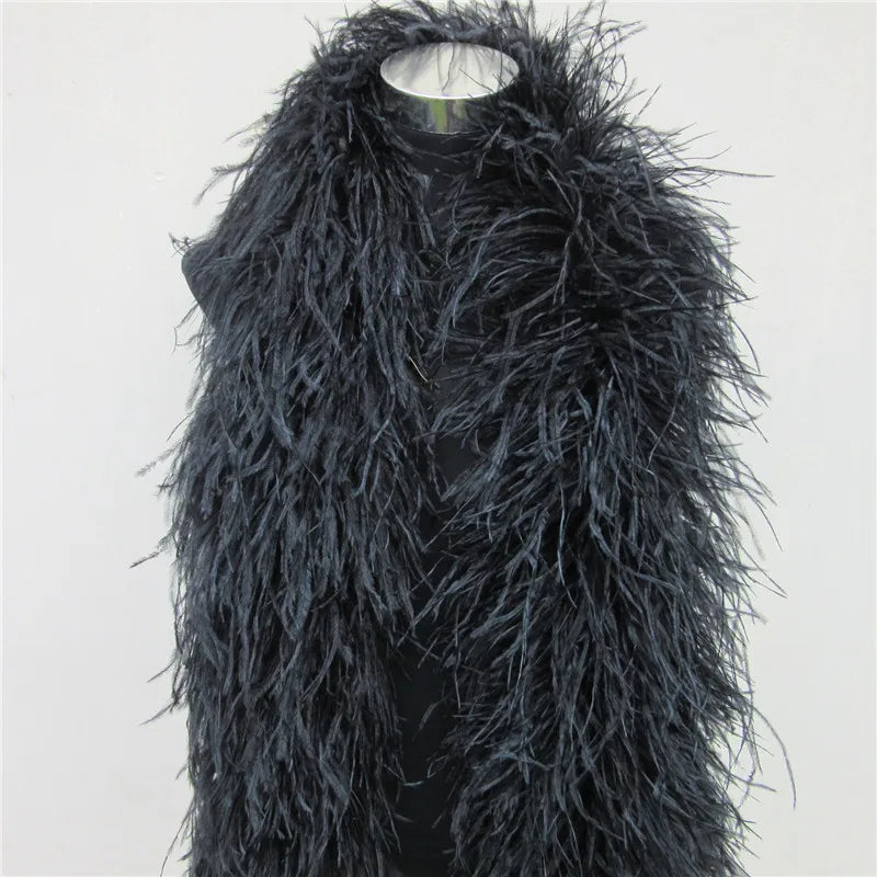 Ostrich Feather Boa | 2 Meters | 6-Layer Fluffy | Performance