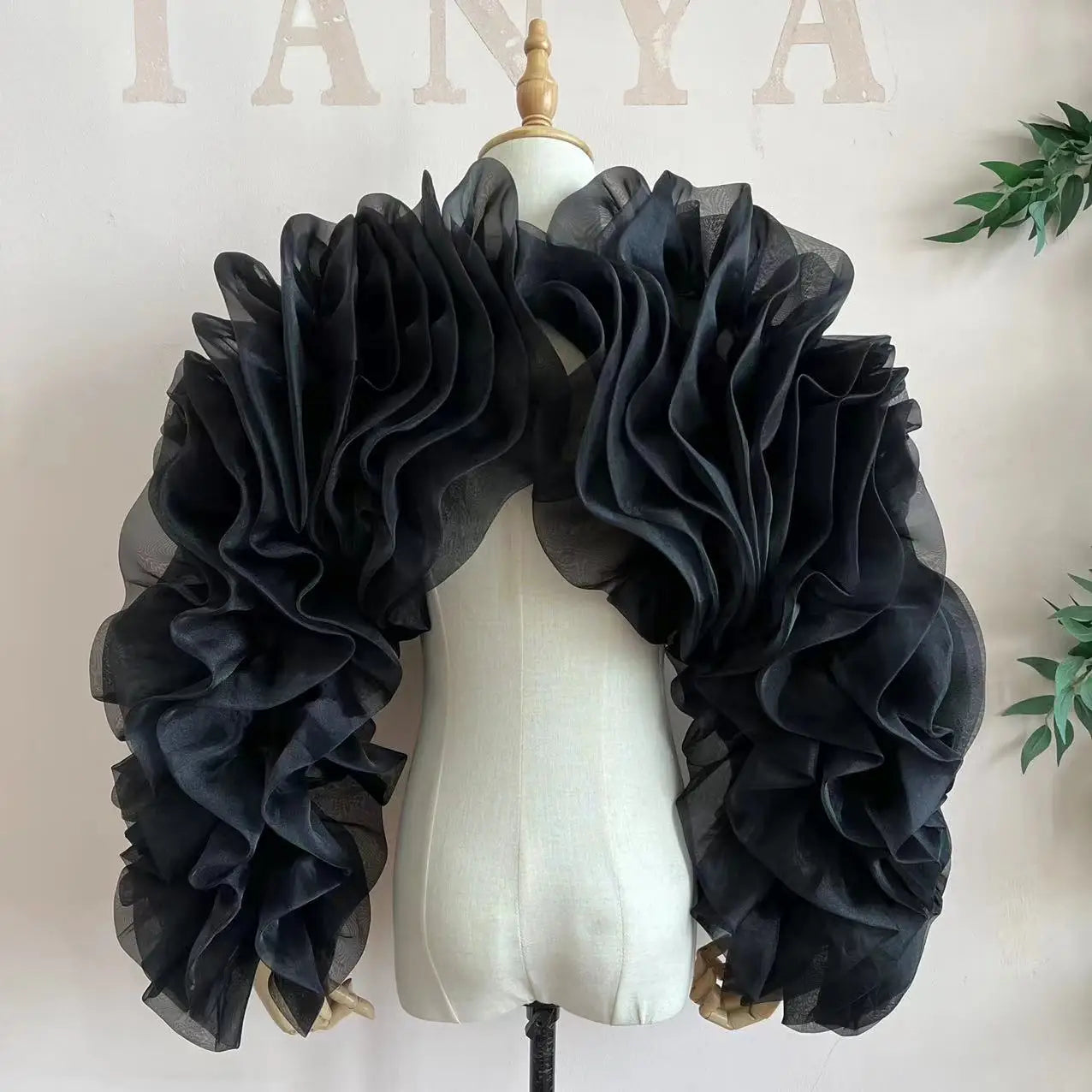 Ruffled Organza Bolero | Puff Sleeve Jacket | Pageant & Formal