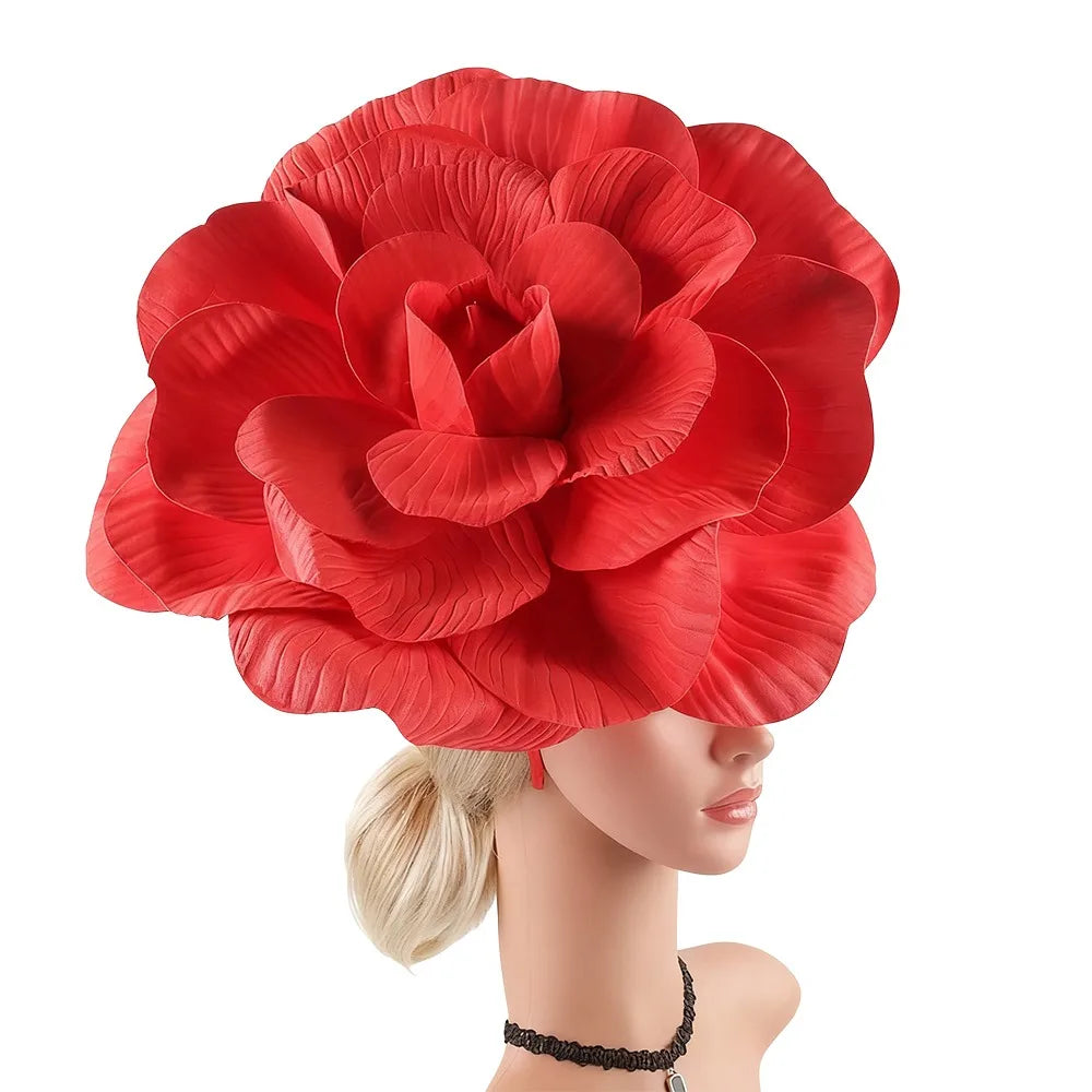 Oversized Rose Fascinator Headband | 40cm | Showgirl | 19 Colors