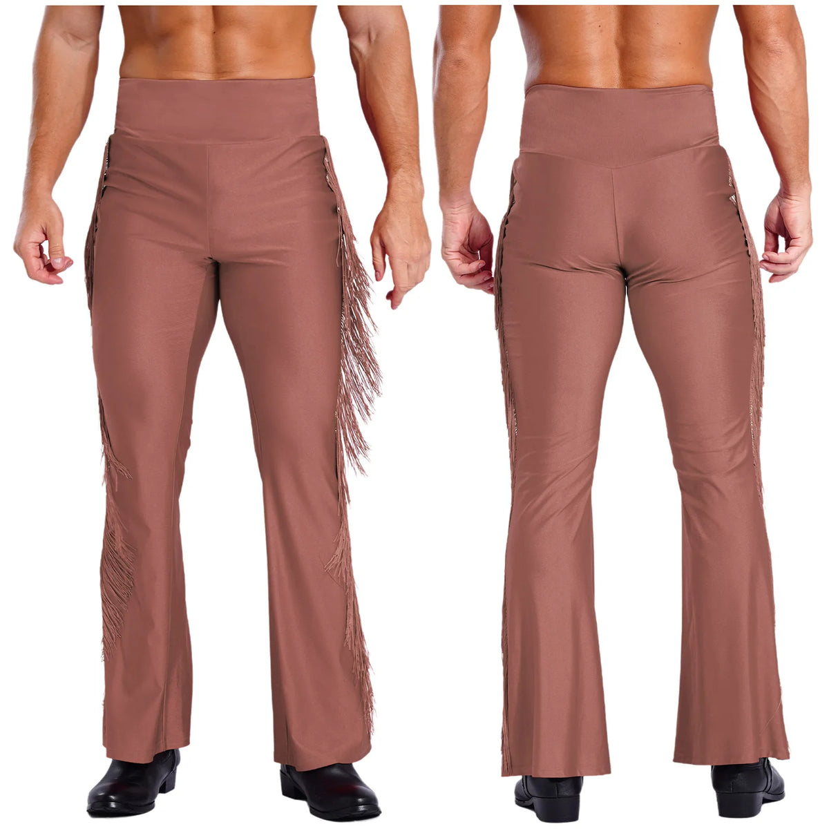 Men's Fringe Pants | High-Waist Flares