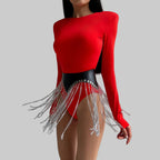 Adjustable Chain Tassel Performance Belt