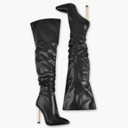 Thigh-High Matte Boots | Stiletto Heel | Pointed Toe