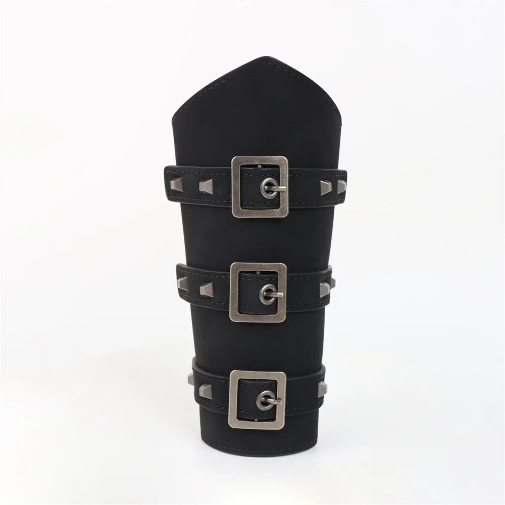 Buckled Faux-Leather Bracer | Single