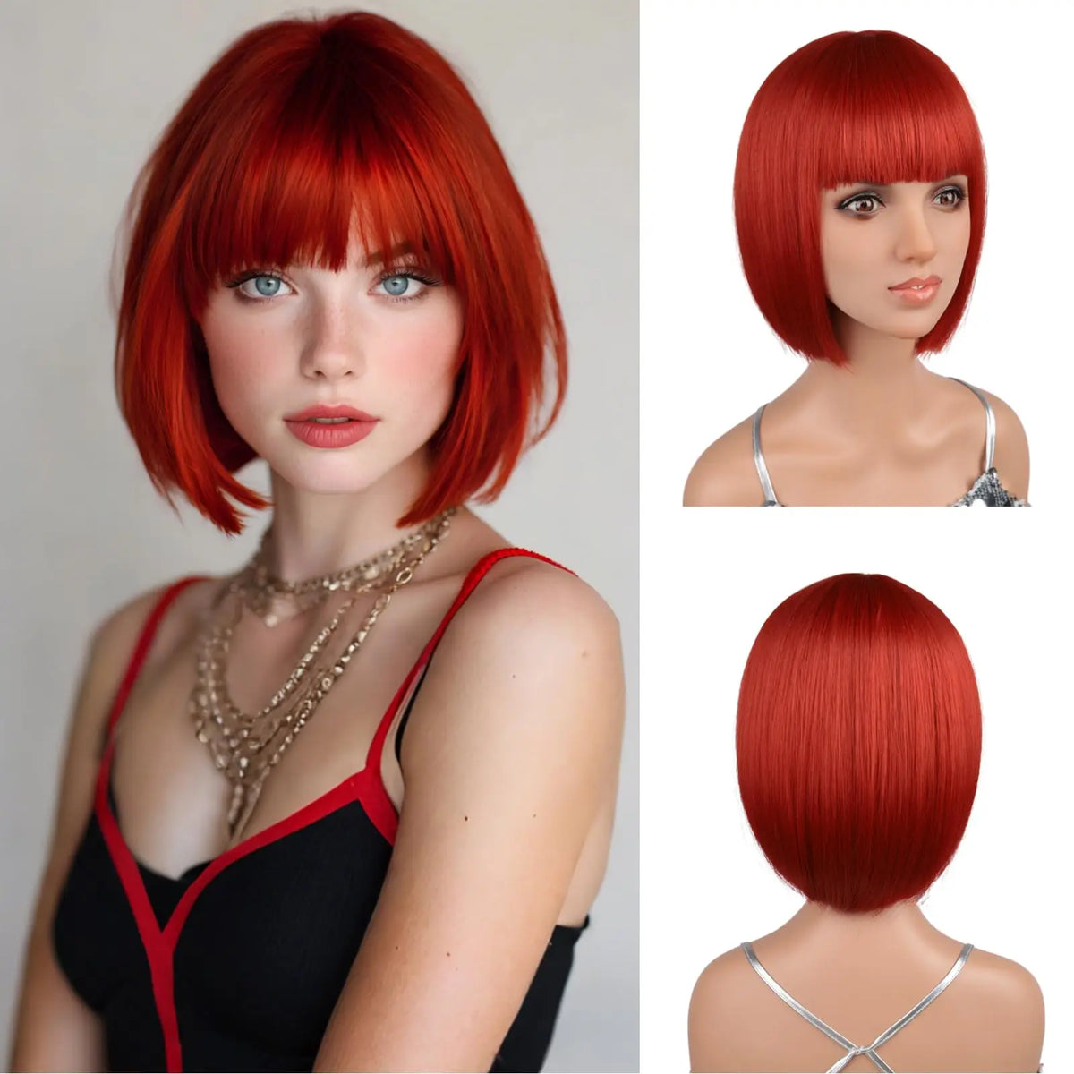 Straight Bob Wig | Full Bangs | 12 Inch