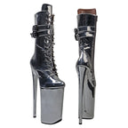 Metallic Platform Ankle Boots - 26cm Pole Dance Heels