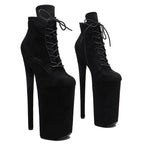 10-Inch Suede Ankle Boots - Lace-Up Dance Boots