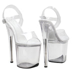 8-Inch Clear Platform Heels - Pole Dance Shoes