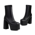 Stretch Platform Ankle Boots | Square Heel | 12.5cm | EU 34–48