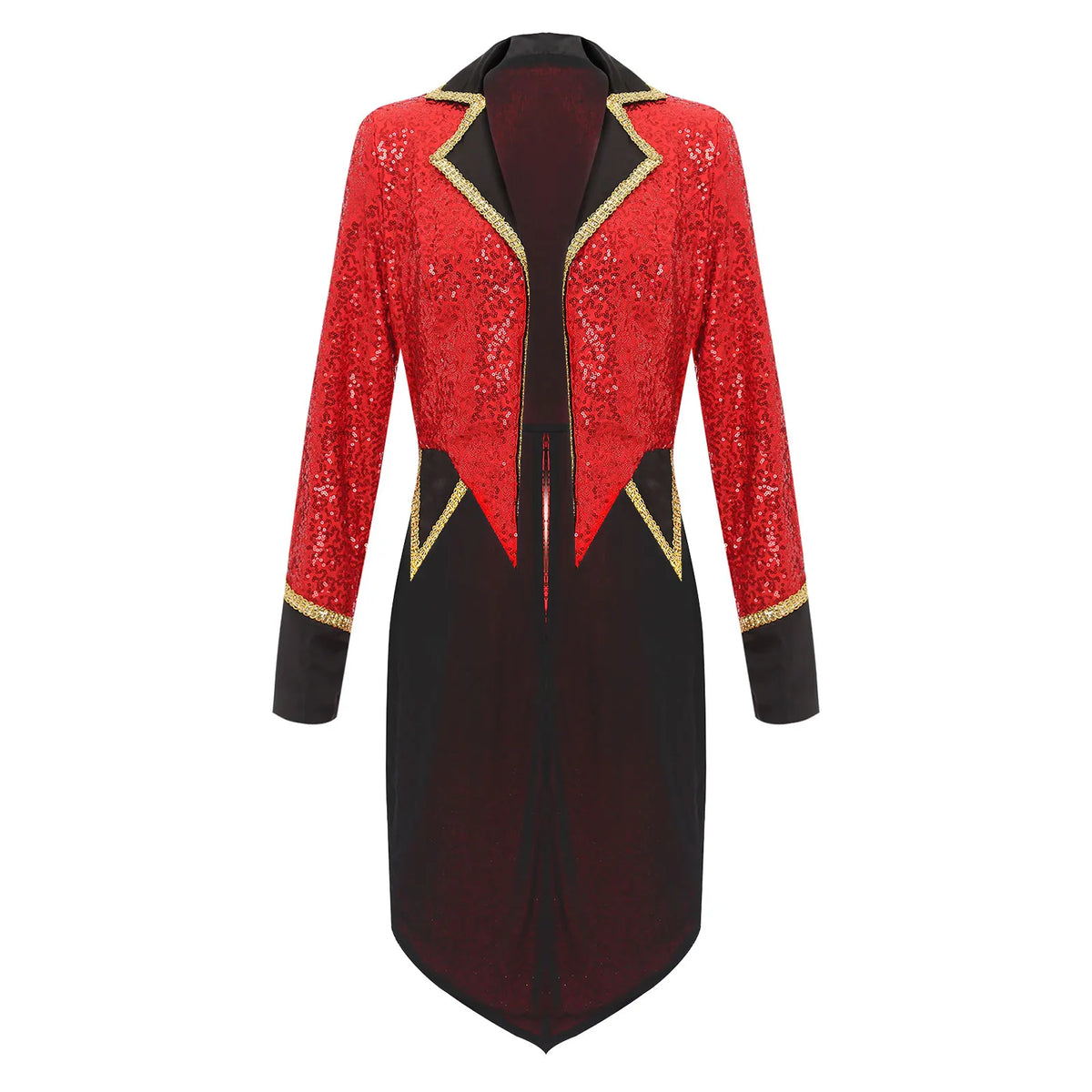 Sequin Ringmaster Tailcoat | Gold Trim | Circus Jacket