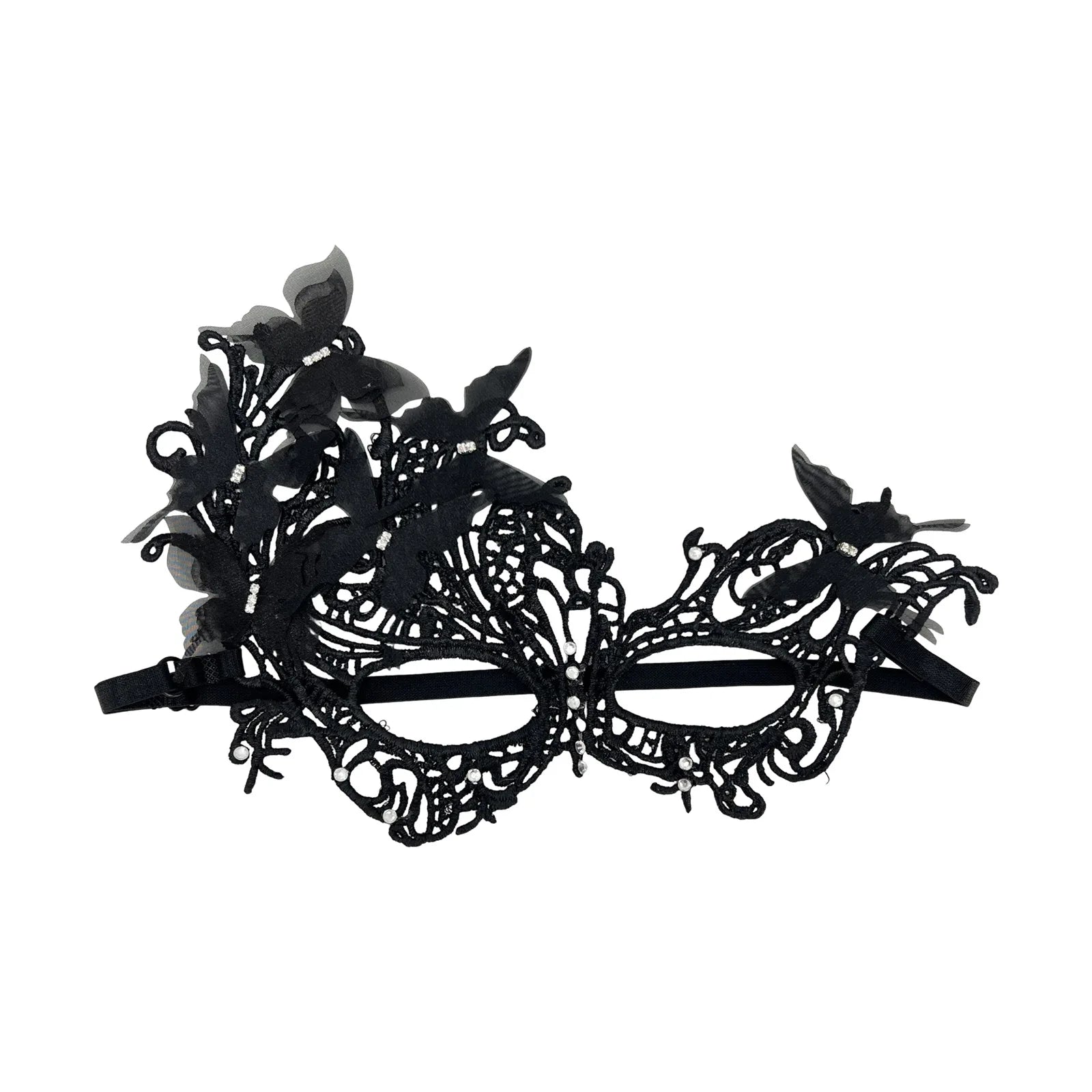 Butterfly Lace Masquerade Mask | Half Face | 7 Colors
