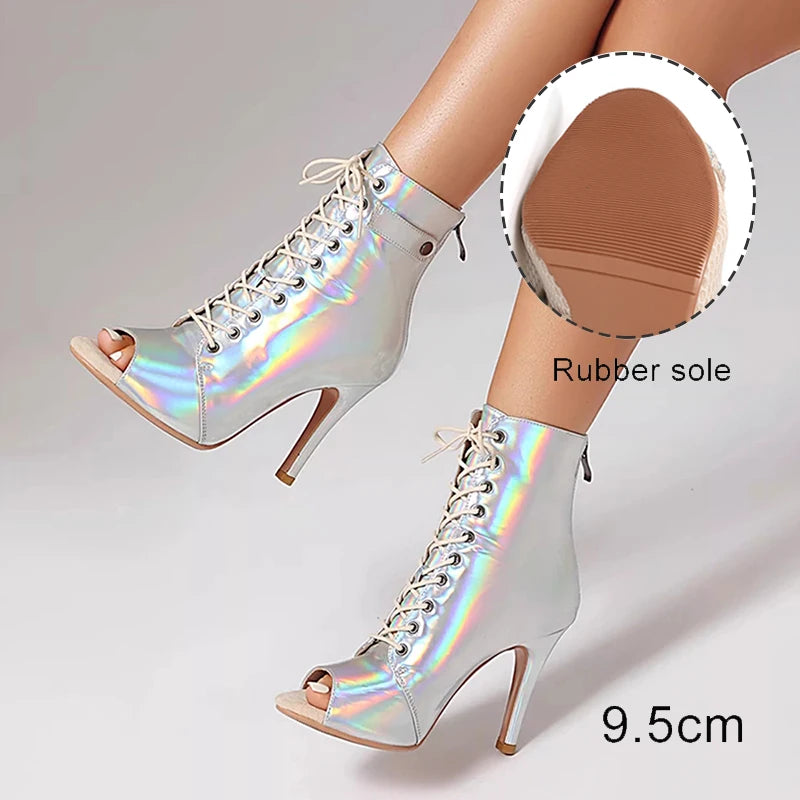 Dance Ankle Boots | Smooth Lace-Up | 7–11 cm
