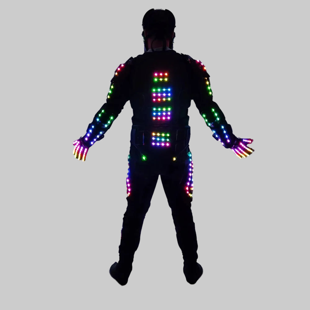 LED Robot Dance Suit - App-Controlled Performance Costume with RF Remote