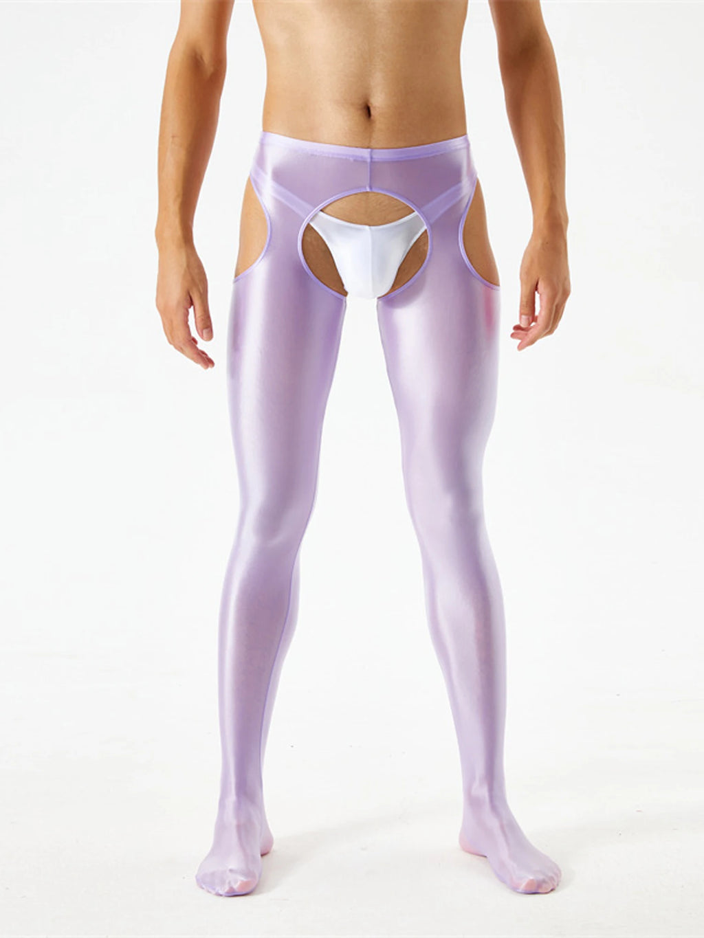 Men's Glossy Dance Tights | Footed | Stretch Fit