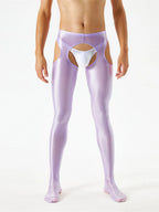 Men's Glossy Dance Tights | Footed | Stretch Fit