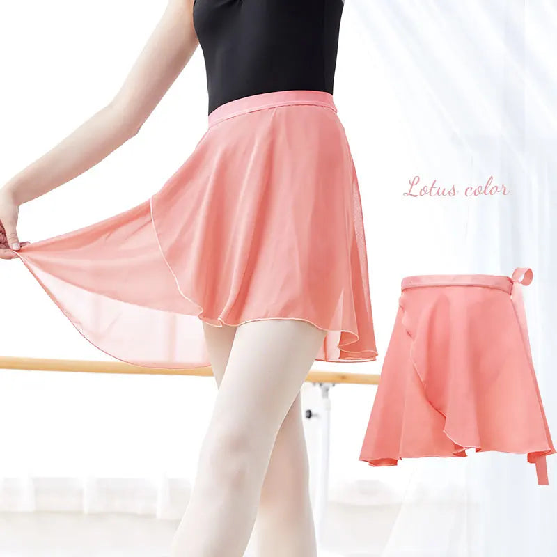 Chiffon Tie-Up Ballet Wrap Skirt | 18 Colors | S–XL