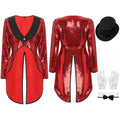Sequin Tailcoat Set | Magician & Showgirl | Hat, Collar & Gloves