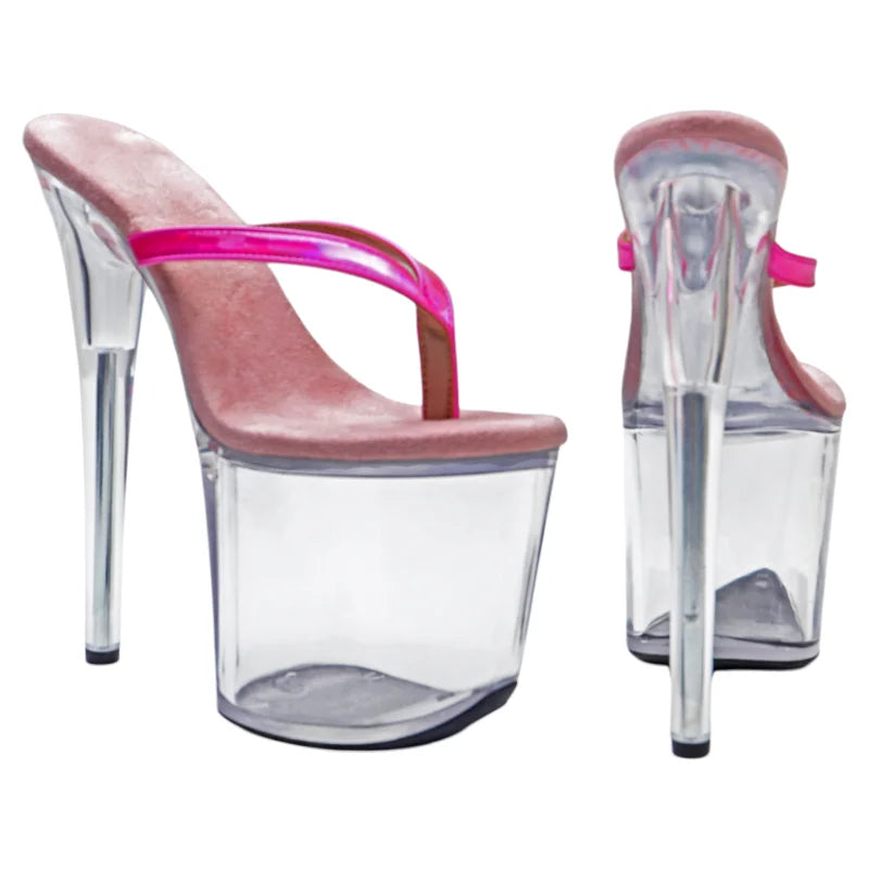 8-Inch Clear Platform Sandals