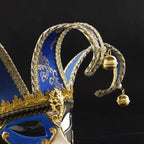Venetian Jester Mask | Bell-Tipped Horns | 3 Colors