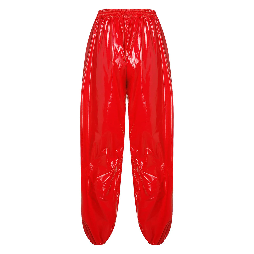 Men's Glossy Pants | Baggy Drawstring Fit