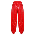 Men's Glossy Pants | Baggy Drawstring Fit