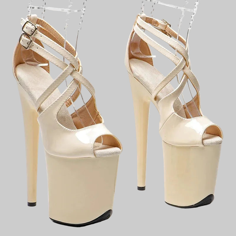 20CM Platform Sandals - 8 Inch High Heel Pole Dance Shoes