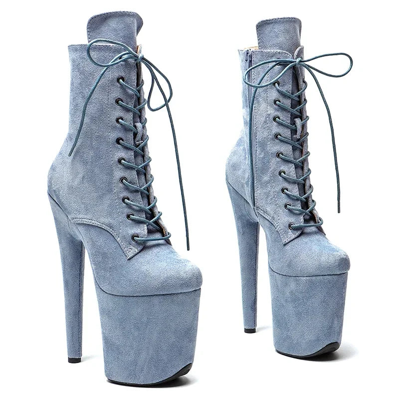 Extreme 20cm Ankle Boots - 8" Platform Pole Dance Heels