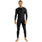 Men's Full-Body Spandex Unitard | Back Zipper | Long Sleeve Mock Neck | Dance Performance