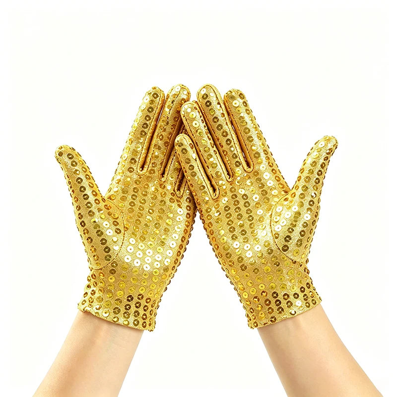 Sequin Dance Gloves | Stage Sparkle