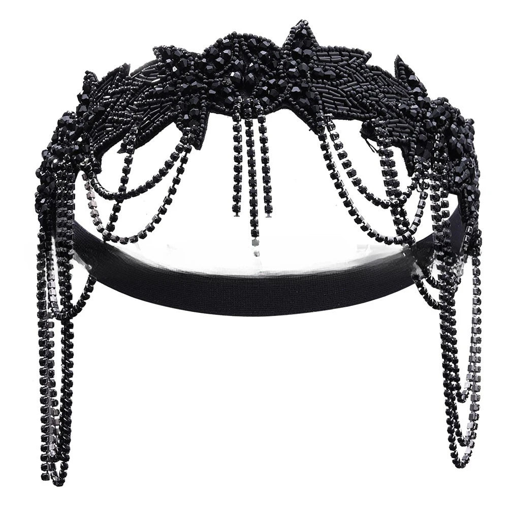 1920s Rhinestone Chain Headband | Gatsby & Gothic | 3 Colors