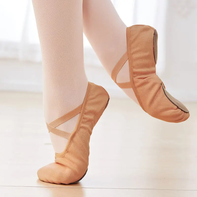 Canvas Ballet Shoes | Split Sole | Kids & Women | Sizes 24–44