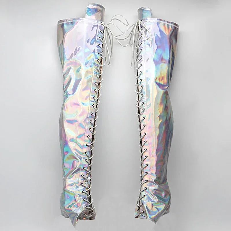 8-Inch Clear Platform Shoe Protectors - Boot Covers for Heels
