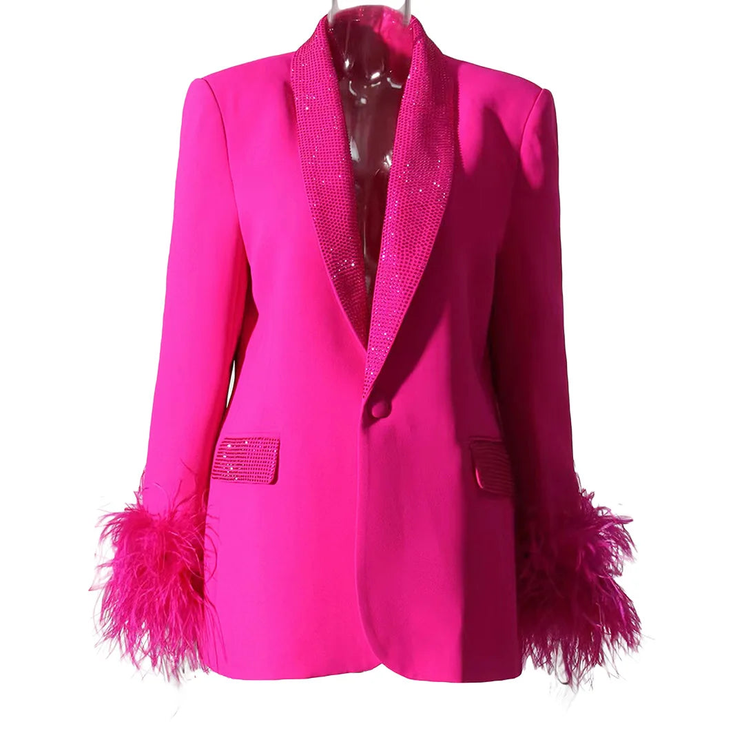 Feather Cuff Blazer | Stage & Performance Jacket