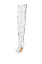Crystal Embellished Over-the-Knee Boots | 10/12cm Heel