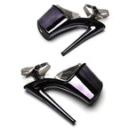 Metallic Platform Sandals - 8 Inch Clear Pole Dance Heels