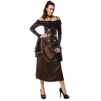 Steampunk Underbust Corset | Steel-Boned | Black & Brown