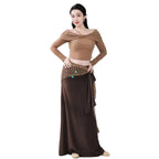 Belly Dance Training Set | 2-Piece | Long Sleeve & Bodycon Skirt
